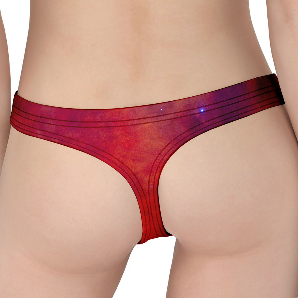 Abstract Nebula Cloud Galaxy Space Print Women's Thong