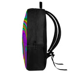 Abstract Neon Trippy Print 17 Inch Backpack