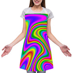 Abstract Neon Trippy Print Adjustable Apron