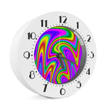 Abstract Neon Trippy Print Alarm Clock