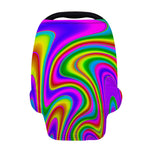Abstract Neon Trippy Print Baby Seat Cover