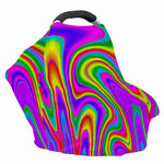 Abstract Neon Trippy Print Baby Seat Cover