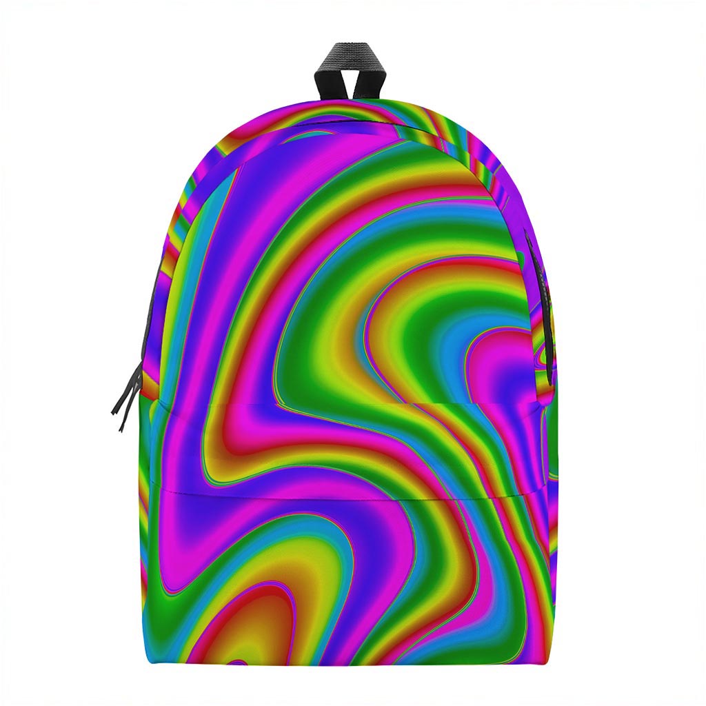 Abstract Neon Trippy Print Backpack