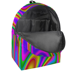 Abstract Neon Trippy Print Backpack