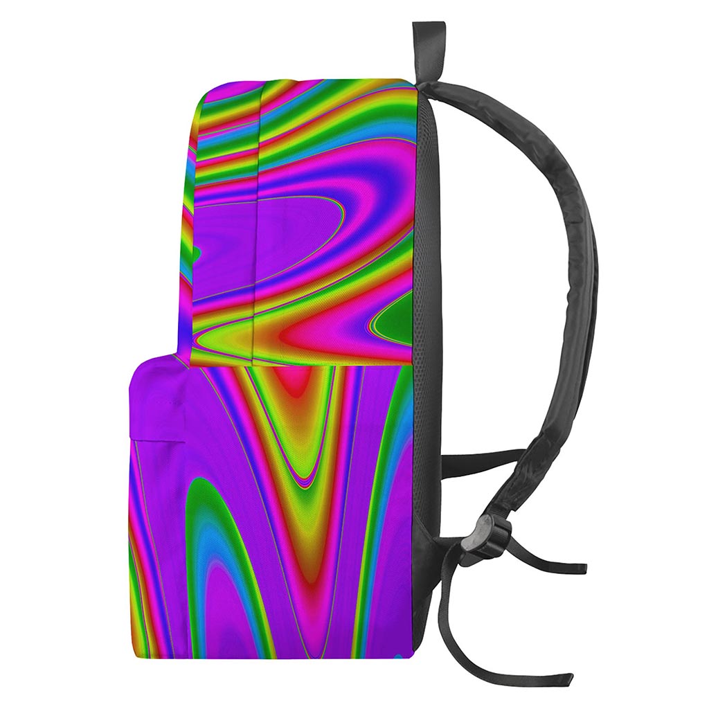 Abstract Neon Trippy Print Backpack