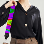 Abstract Neon Trippy Print Bag Strap