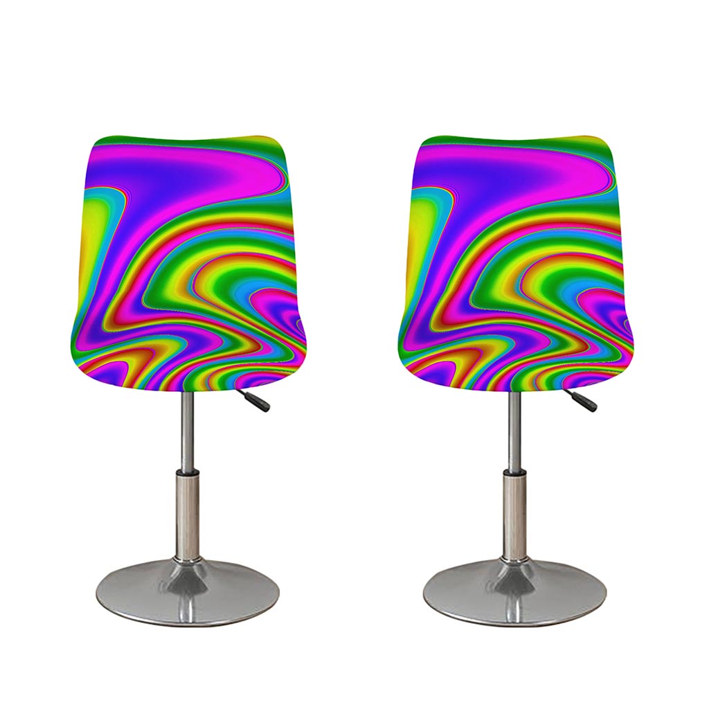 Abstract Neon Trippy Print Bar Stool Covers