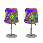Abstract Neon Trippy Print Bar Stool Covers