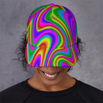 Abstract Neon Trippy Print Baseball Cap