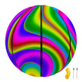 Abstract Neon Trippy Print Basketball