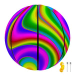 Abstract Neon Trippy Print Basketball
