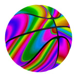 Abstract Neon Trippy Print Basketball