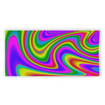 Abstract Neon Trippy Print Beach Towel