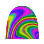 Abstract Neon Trippy Print Beanie