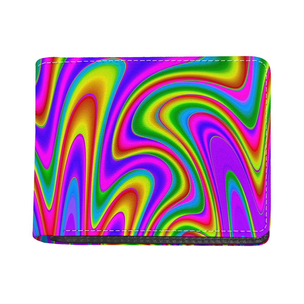 Abstract Neon Trippy Print Bifold Wallet