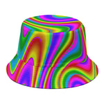 Abstract Neon Trippy Print Bucket Hat