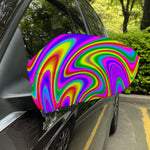 Abstract Neon Trippy Print Car Side Mirror Covers