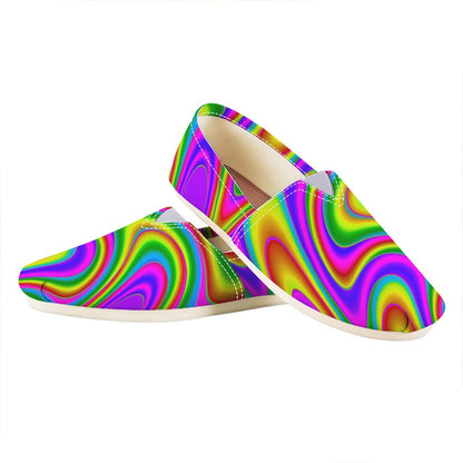 Abstract Neon Trippy Print Casual Shoes
