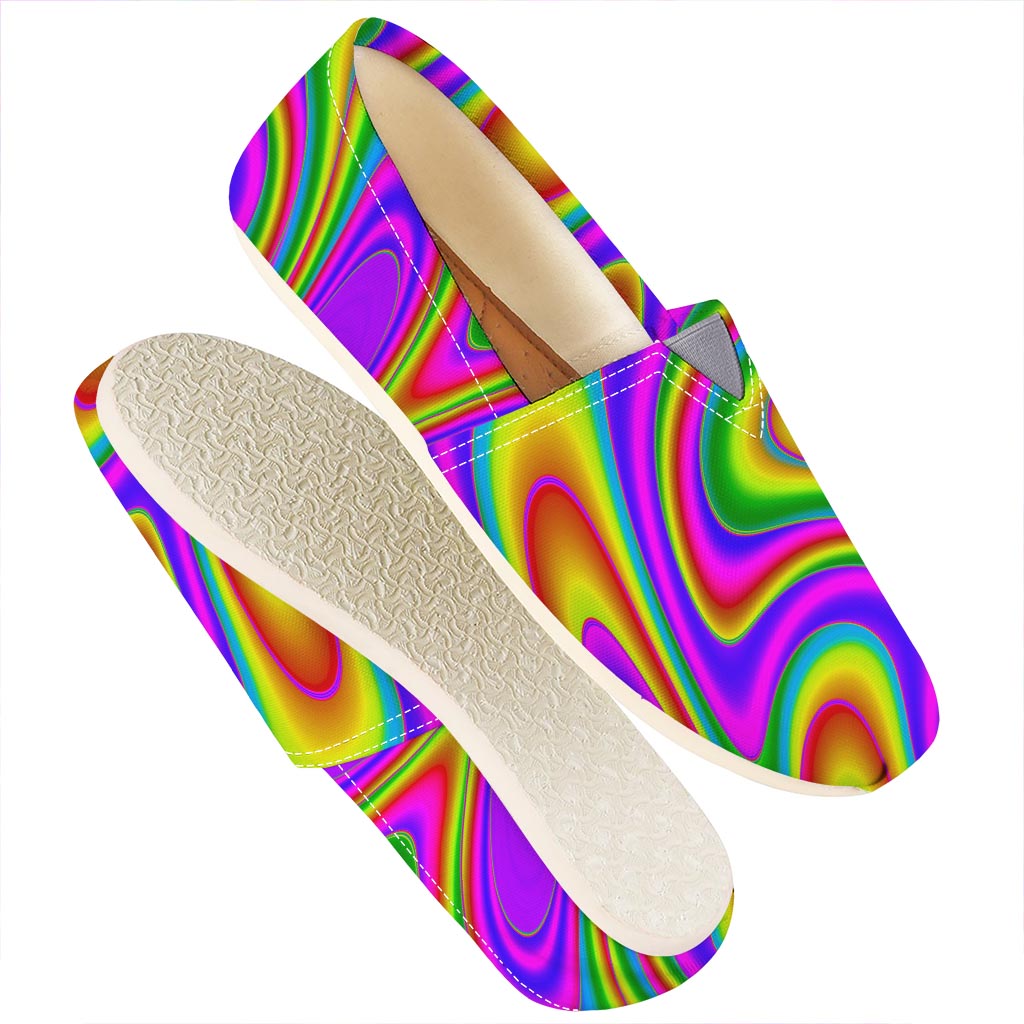 Abstract Neon Trippy Print Casual Shoes