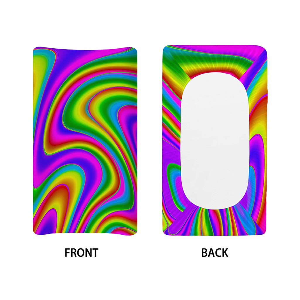 Abstract Neon Trippy Print Changing Pad Cover