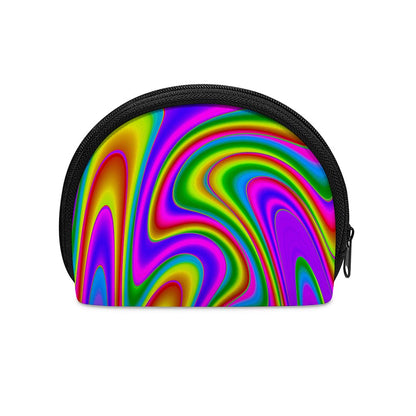 Abstract Neon Trippy Print Coin Purse