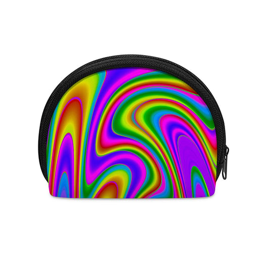 Abstract Neon Trippy Print Coin Purse