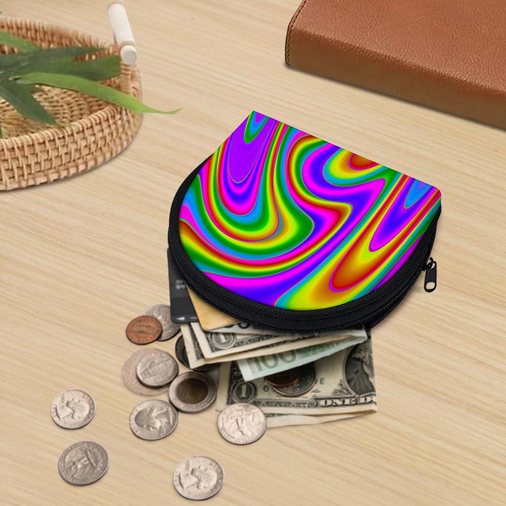 Abstract Neon Trippy Print Coin Purse