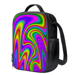 Abstract Neon Trippy Print Crossbody Lunch Bag