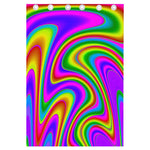 Abstract Neon Trippy Print Curtain