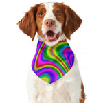 Abstract Neon Trippy Print Dog Bandana