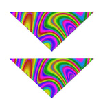 Abstract Neon Trippy Print Dog Bandana