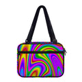 Abstract Neon Trippy Print Double Strap Bible Bag
