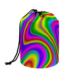Abstract Neon Trippy Print Drawstring Makeup Bag