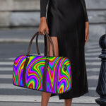 Abstract Neon Trippy Print Duffle Bag