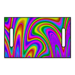 Abstract Neon Trippy Print Golf Cart Seat Cover