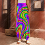 Abstract Neon Trippy Print Harem Pants