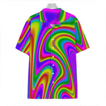 Abstract Neon Trippy Print Hawaiian Shirt