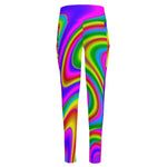 Abstract Neon Trippy Print High-Waisted Pocket Leggings