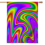 Abstract Neon Trippy Print House Flag