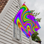 Abstract Neon Trippy Print House Flag