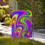 Abstract Neon Trippy Print House Flag