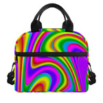 Abstract Neon Trippy Print Insulated Lunch Bag