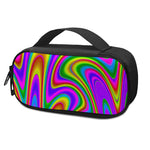 Abstract Neon Trippy Print Insulin Cooler Travel Case