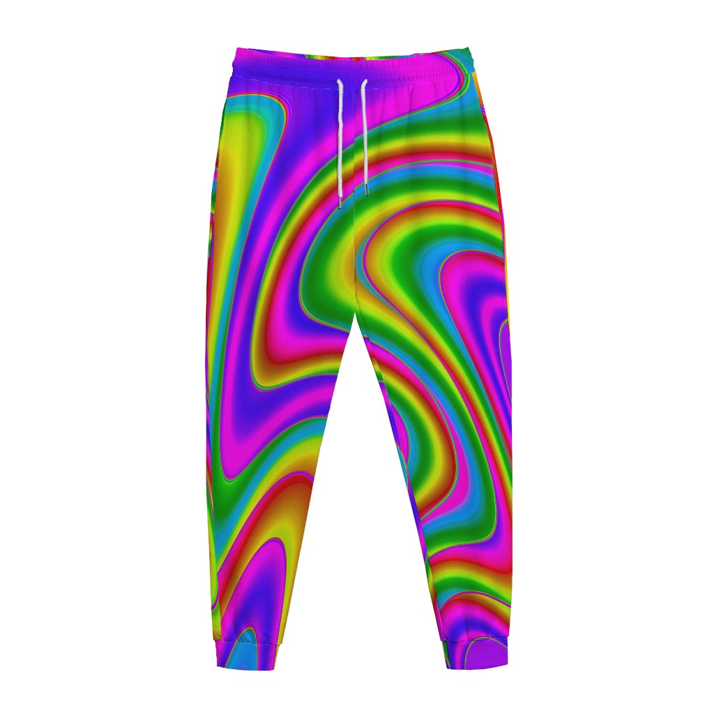Abstract Neon Trippy Print Jogger Pants
