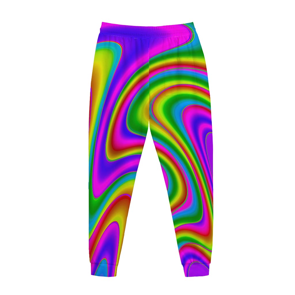 Abstract Neon Trippy Print Jogger Pants