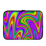 Abstract Neon Trippy Print Laptop Sleeve