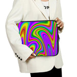 Abstract Neon Trippy Print Laptop Sleeve