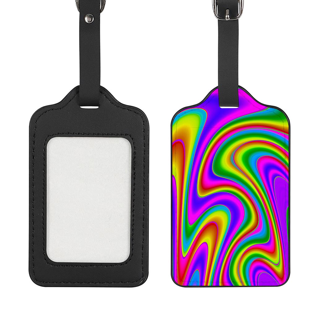 Abstract Neon Trippy Print Luggage Tag