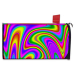 Abstract Neon Trippy Print Mailbox Cover