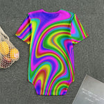 Abstract Neon Trippy Print Men's Bodysuit
